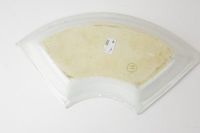 Lot 7 - A very rare Caughley 'Contemplation' pattern fan-shaped quadrant dish, circa 1796-1799