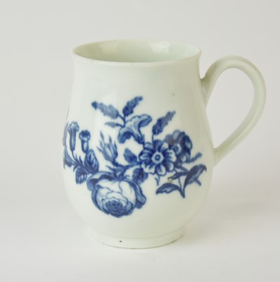Lot 2 - Worcester mug with sprays from the Chrysanthemum and Rose group, circa 1765-70
