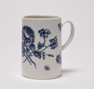 Lot 48 - A rare Caughley 'Thorny Rose' mug, circa 1775-79