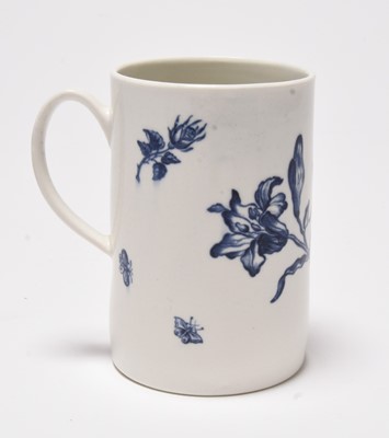 Lot 48 - A rare Caughley 'Thorny Rose' mug, circa 1775-79