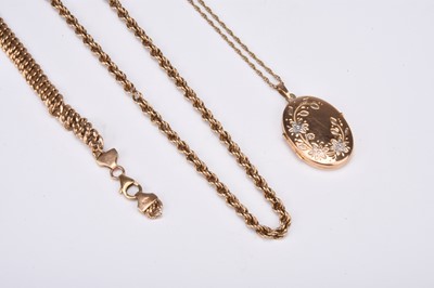 Lot 329 - A small collection of gold jewellery