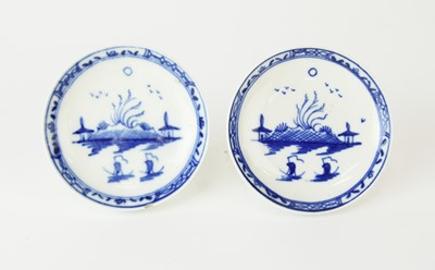 Lot 67 - A pair of Caughley toy 'Island' saucers, circa 1785-88