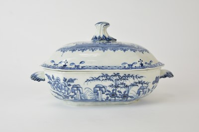 Lot A rare and unrecorded Caughley tureen and cover, likely circa 1776-1780