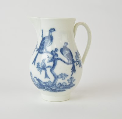 Lot 70 - A Caughley 'Birds in Branches' sparrow beak cream jug, circa 1780-85