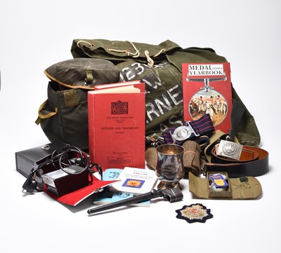 Lot 164 - Militaria Including Belts, Spike Bayonet and Reference Books