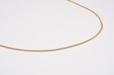 Lot 275 - A yellow metal chain necklace