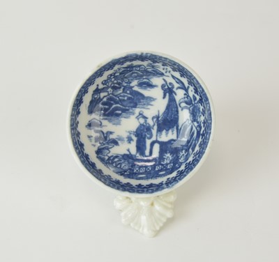 Lot 62 - A Caughley 'Fisherman' wine taster or caddy spoon, circa 1785