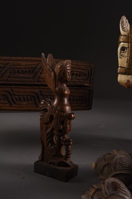 Lot 19 - An assembled group of Indian wood carvings, 18th-20th century
