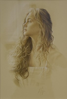 Lot 336 - Kay Boyce (British Contemporary) Portrait of a Young Woman