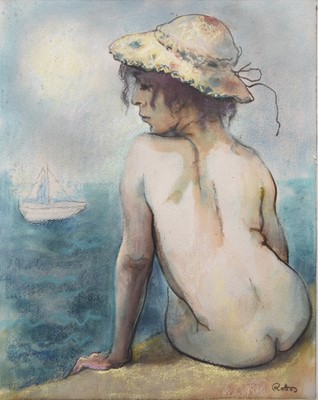 Lot 310 - Zsuzsi Roboz (Hungarian 1929-2012) By The Sea