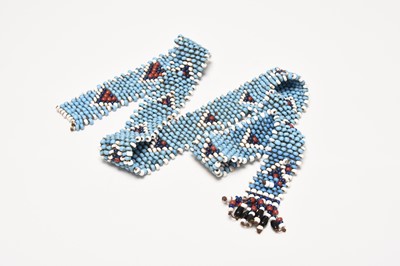Lot 324 - A tribal beadwork strap, South Africa, circa 1900