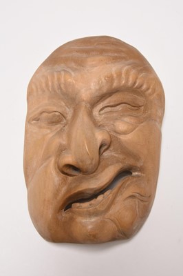 Lot 236 - Two Balinese carved wood wall masks