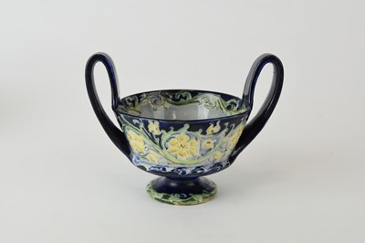 Lot 154 - William Moorcroft for James Macintyre, a 'Florian' twin-handled bowl, circa 1907-10
