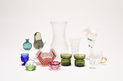 Lot 175 - Glass including rummer, float, mallet bottle, etc