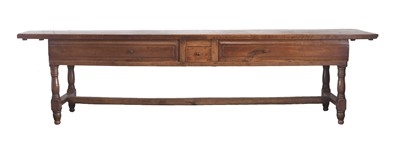 Lot 78 - An unusual Dutch oak refectory table in the 17th century style