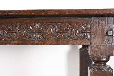 Lot 79 - A 17th century oak refectory table, probably Dutch