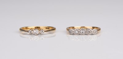 Lot 360 - Two diamond rings