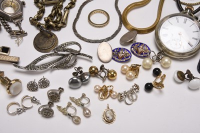 Lot 365 - A collection of costume jewellery and watches