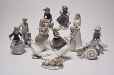 Lot 211 - Nao, Lladro and one Nadal figures