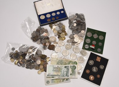 Lot 227 - A large collection of UK and foreign silver, cupro-nickel, copper and bronze coinage