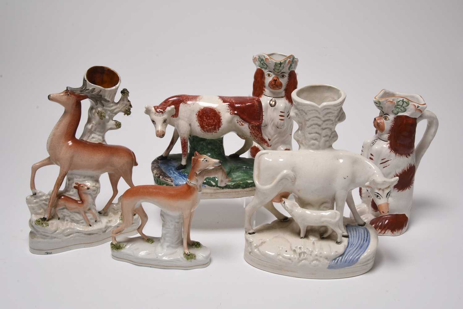 Lot 118 - Staffordshire pottery together with a bowl by Laurence McGowan