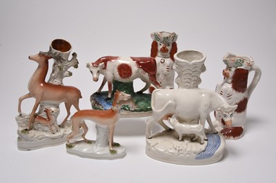 Lot 118 - Staffordshire pottery together with a bowl by Laurence McGowan