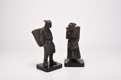 Lot 34 - A pair of patinated cast iron figures, late 19th century