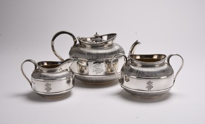 Lot 97 - A Victorian three piece silver tea service