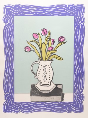 Lot 265 - Isobel Brigham (British b.1963) Purple Tulips