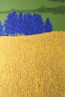 Lot 25 - Daniel Riberzani (French b.1942) Champ de Ble and Sapins Bleus