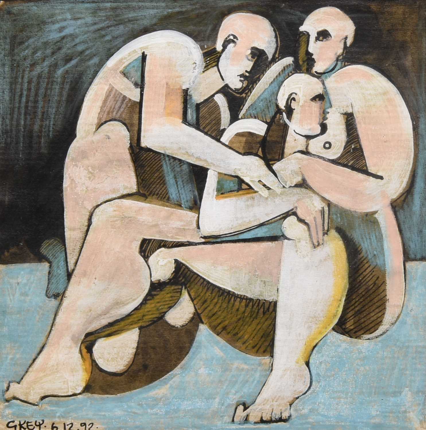 Lot 2 - Geoffrey Key (British b.1941) Three Figures
