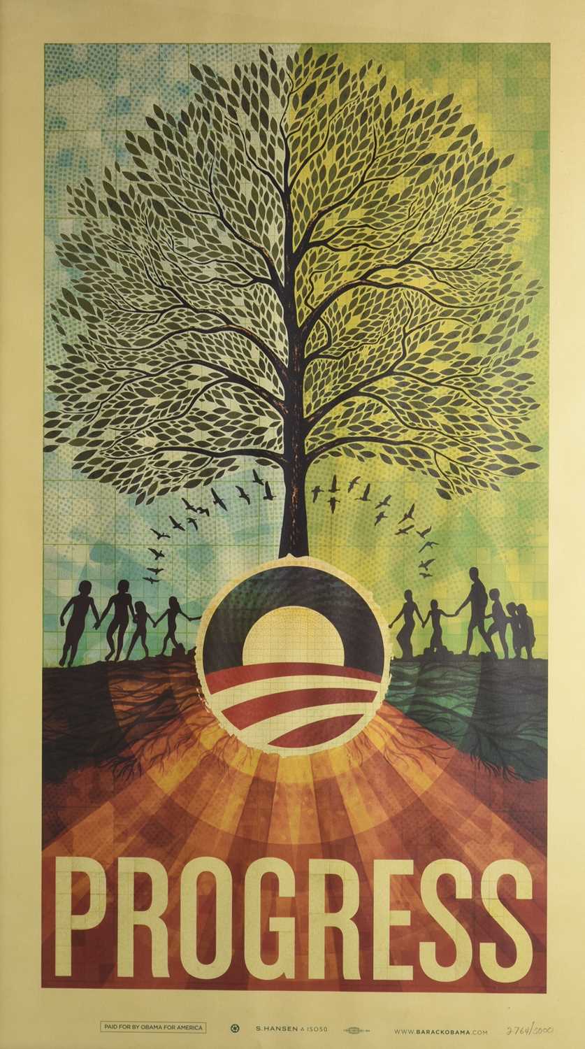 Lot 15 - Scott Hansen (b.1977) Progress, Barack Obama Presidential Campaign 2008