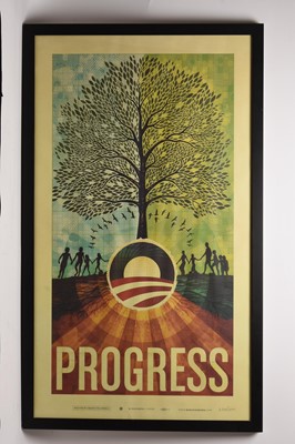 Lot 15 - Scott Hansen (b.1977) Progress, Barack Obama Presidential Campaign 2008