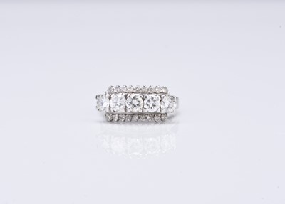 Lot A five stone diamond ring