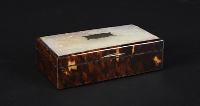 Lot 44 - A Victorian tortoiseshell and mother-of-pearl snuff box