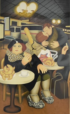 Lot 368 - Beryl Cook (1926-2008) Gare du Nord