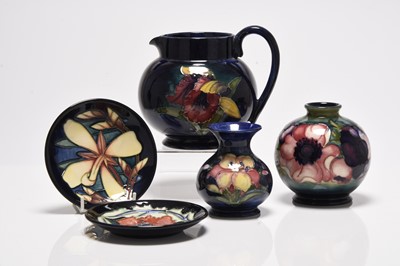 Lot 187 - A small group of Moorcroft pottery including an Iris jug