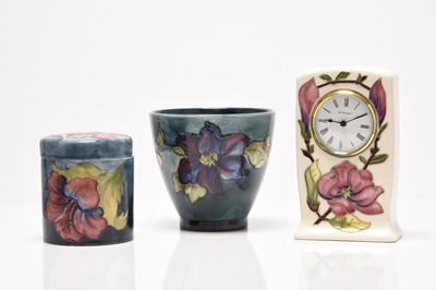 Lot 206 - A small group of Moorcroft including a Clematis vase