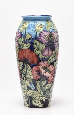 Lot 207 - A large Moorcroft limited edition 'Scarlet Cloud' vase by Rachel Bishop