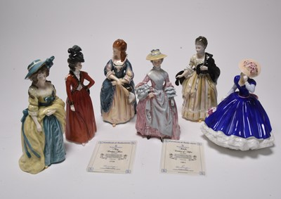 Lot 191 - Six Royal Doulton limited edition figures, including a set of High Society women