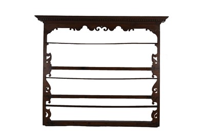 Lot 83 - An 18th century oak delft rack, probably North Wales