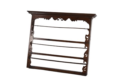 Lot 83 - An 18th century oak delft rack, probably North Wales