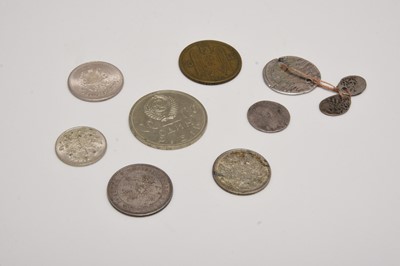 Lot 230 - A collection of Russia and Romania silver, cupro-nickel and bronze coinage