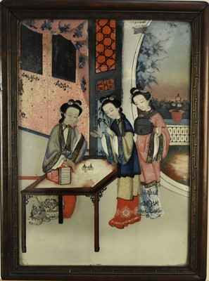 Lot 370 - Two Chinese Reverse Glass Paintings