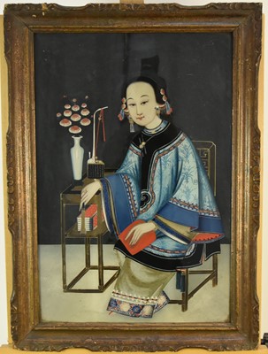 Lot 370 - Two Chinese Reverse Glass Paintings