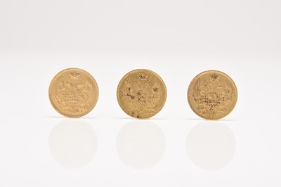 Lot Poland - Nicolas I three gold 20 Zlotych