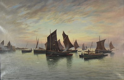 Lot 291 - Robert Dobson (1866-1901) Evening, Port Erin, Isle of Man