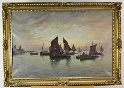 Lot 291 - Robert Dobson (1866-1901) Evening, Port Erin, Isle of Man