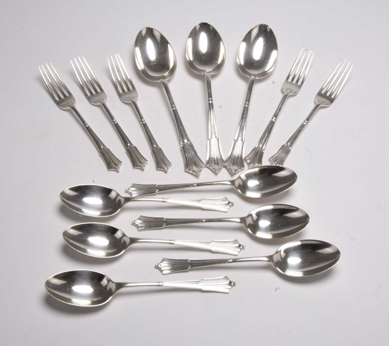 Lot 10 - A collection of Edwardian silver flatware