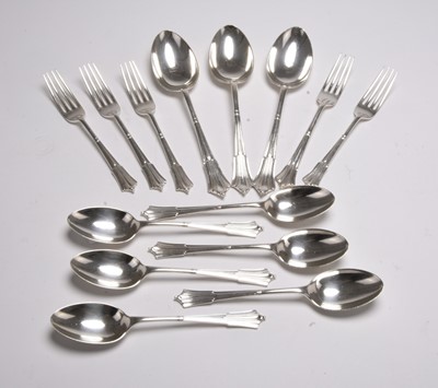 Lot 10 - A collection of Edwardian silver flatware